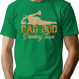 Dad Bod Drinking Team - Father Beer Drinker Retro Vintage T-Shirt - Green