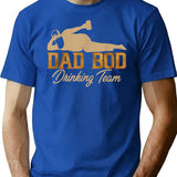 Dad Bod Drinking Team - Father Beer Drinker Retro Vintage T-Shirt - Blue