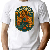 Dad Camp 2025 T-Shirt - Retro Graphic Tee for Men & Women - White