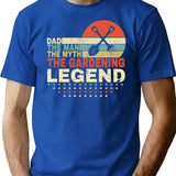 Dad The Man The Myth The Gardening Legend Shirt Men Vintage Gardening Dad T-shirt Father's Day Gift - Blue