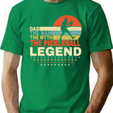 Dad The Man The Myth The Pickleball Legend Shirt Men Vintage Pickleball Dad T-shirt Father's Day Gift - Green
