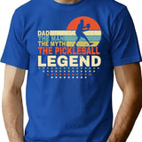 Dad The Man The Myth The Pickleball Legend Shirt Men Vintage Pickleball Dad T-shirt Father's Day Gift - Blue