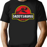 Daddysaurus Vintage T-Shirt - Retro Graphic Casual Tee - Black
