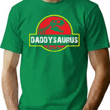 Daddysaurus Vintage T-Shirt - Retro Graphic Casual Tee - Green
