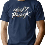 Daftpunk Hologram T-Shirt - Retro Graphic Tee for Men & Women - Navy