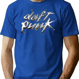 Daftpunk Hologram T-Shirt - Retro Graphic Tee for Men & Women - Blue