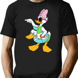 Daisy Duck Summer T-Shirt - Retro Graphic Tee for Men & Women - Black