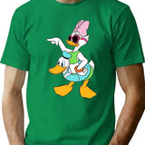 Daisy Duck Summer T-Shirt - Retro Graphic Tee for Men & Women - Green