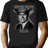 Dallas Jr Ewing Quote T-Shirt - Retro Graphic Tee for Men & Women - Black