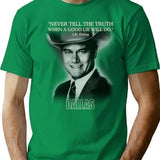 Dallas Jr Ewing Quote T-Shirt - Retro Graphic Tee for Men & Women - Green