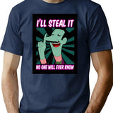 Dan Backslide Ill Steal It T-Shirt - Retro Graphic Tee for Men & Women - Navy