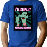 Dan Backslide Ill Steal It T-Shirt - Retro Graphic Tee for Men & Women - Blue