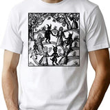 Dance With The Devil T-Shirt - Retro Graphic Tee for Men & Women - White