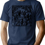 Dance With The Devil T-Shirt - Retro Graphic Tee for Men & Women - Navy