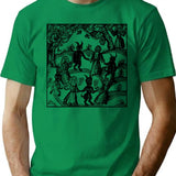 Dance With The Devil T-Shirt - Retro Graphic Tee for Men & Women - Green