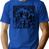 Dance With The Devil T-Shirt - Retro Graphic Tee for Men & Women - Blue