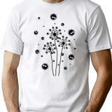 Dandelion (1) T-Shirt - Retro Graphic Tee for Men & Women - White