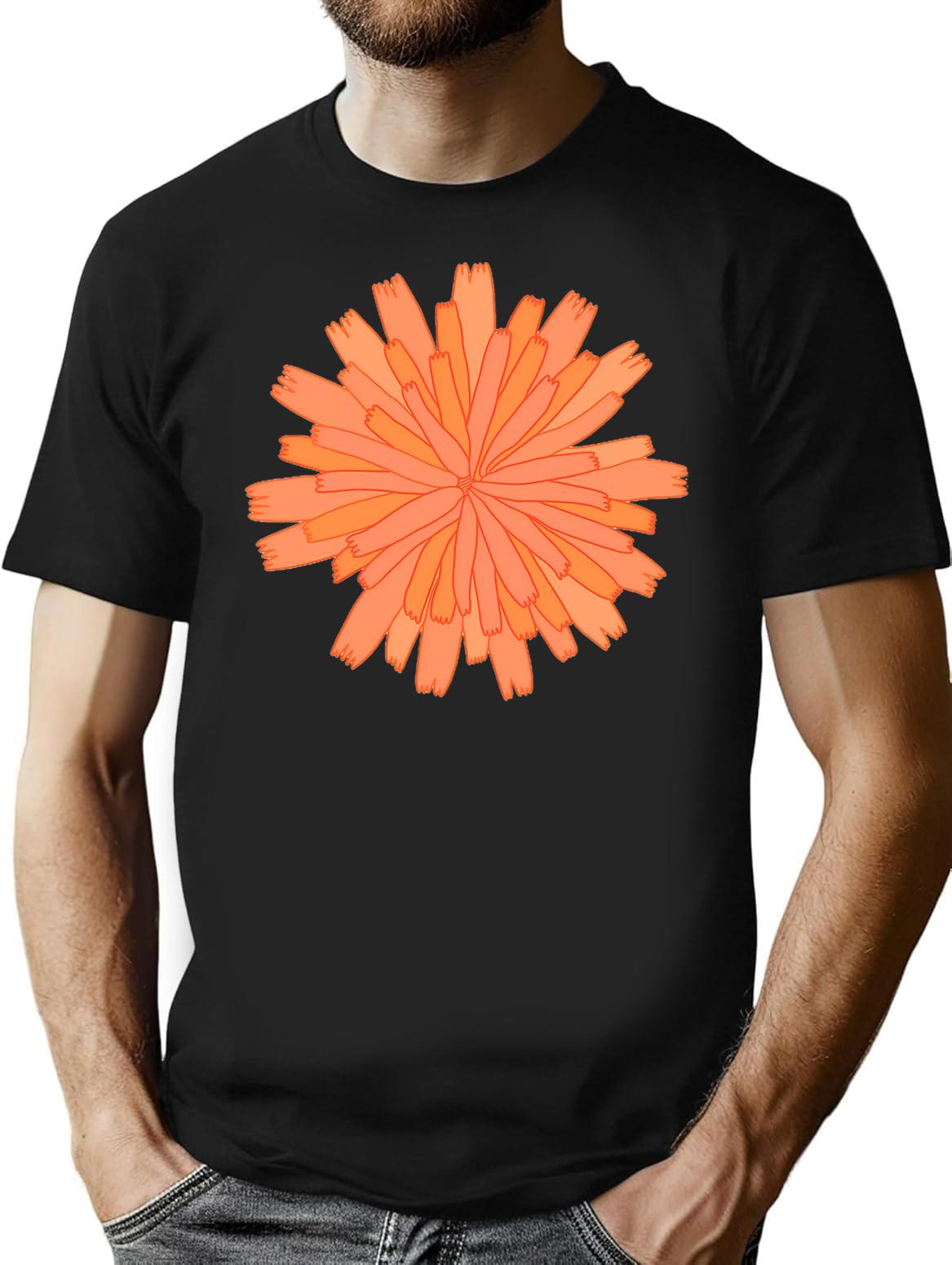 Dandelion T-Shirt - Retro Graphic Tee for Men & Women - Black