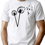 Dandylion People Flight T-Shirt - Retro Graphic Tee for Men & Women - White