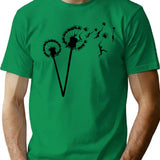 Dandylion People Flight T-Shirt - Retro Graphic Tee for Men & Women - Green