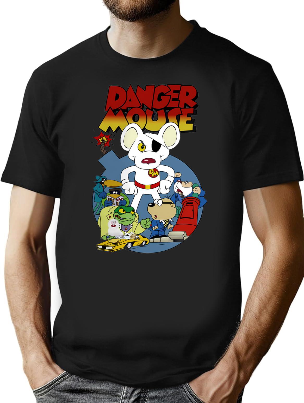 Danger Bom T-Shirt - Retro Graphic Tee for Men & Women - Black