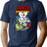 Danger Bom T-Shirt - Retro Graphic Tee for Men & Women - Navy