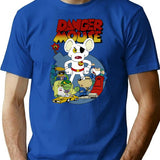 Danger Bom T-Shirt - Retro Graphic Tee for Men & Women - Blue