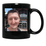 Daniel Larson Selfie Black Coffee Mug, Gift Coffee Mug - Black