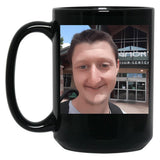 Daniel Larson Selfie Black Coffee Mug, Gift Coffee Mug
