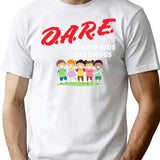 Dare Keep Kids Off Drugs Shirt Vintage Protect Young Tshirt Trust To Be Dare Save Children Family Shirt T-Shirt - White