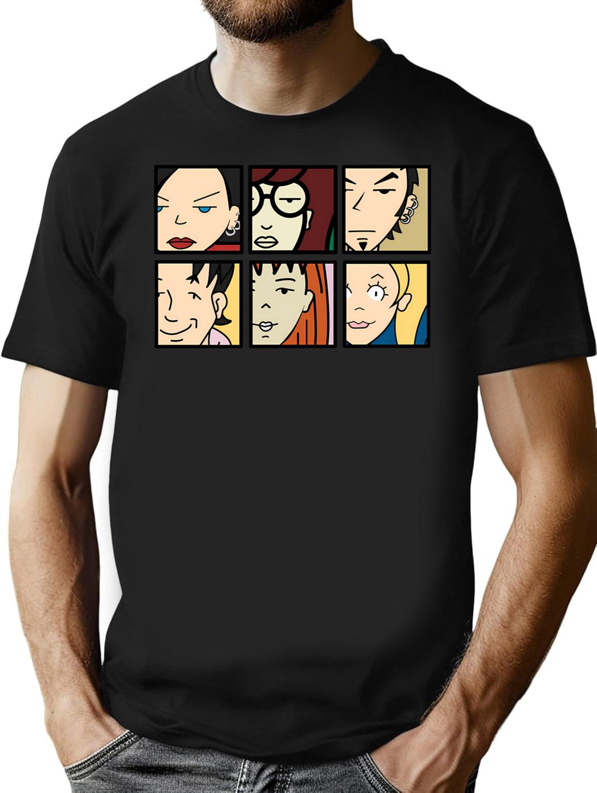 Daria_s Gang T-Shirt - Retro Graphic Tee for Men & Women - Black