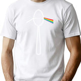 Darkside Of The Spoon T-Shirt - Retro Graphic Tee for Men & Women - White