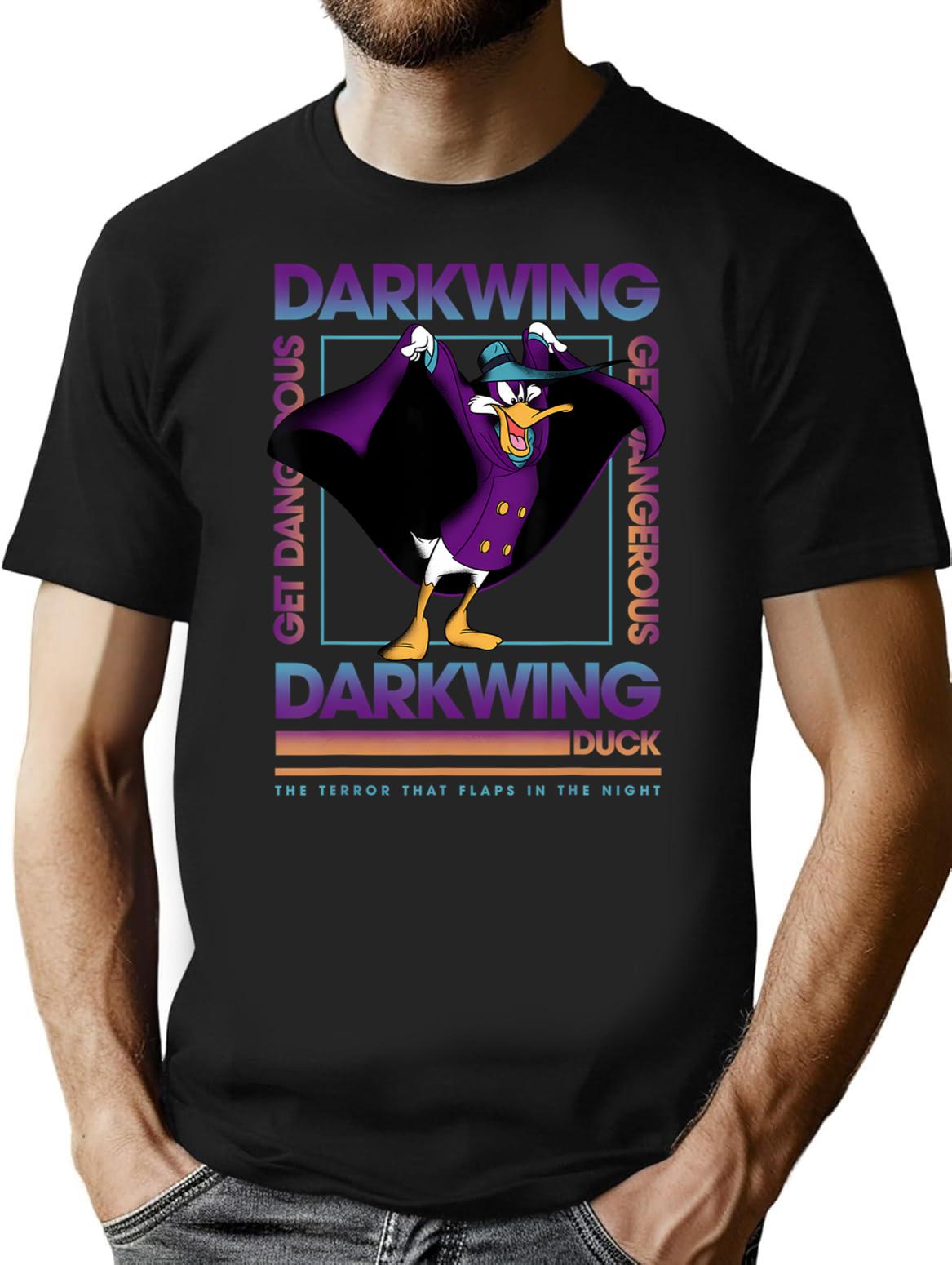 Darkwing Duck Get Dangerous T-Shirt - Retro Graphic Tee for Men & Women - Black