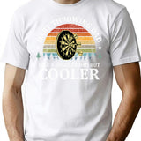 Darts Players Dad Fathers Day Vintage Retro T-Shirt - White