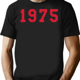 Date Of Birth 1975 - Born In 1975 - Vintage 1970s T-Shirt - Black