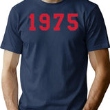 Date Of Birth 1975 - Born In 1975 - Vintage 1970s T-Shirt - Navy