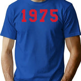 Date Of Birth 1975 - Born In 1975 - Vintage 1970s T-Shirt - Blue