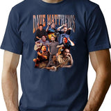 Dave Matthews T-Shirt - Retro Graphic Tee for Men & Women - Navy