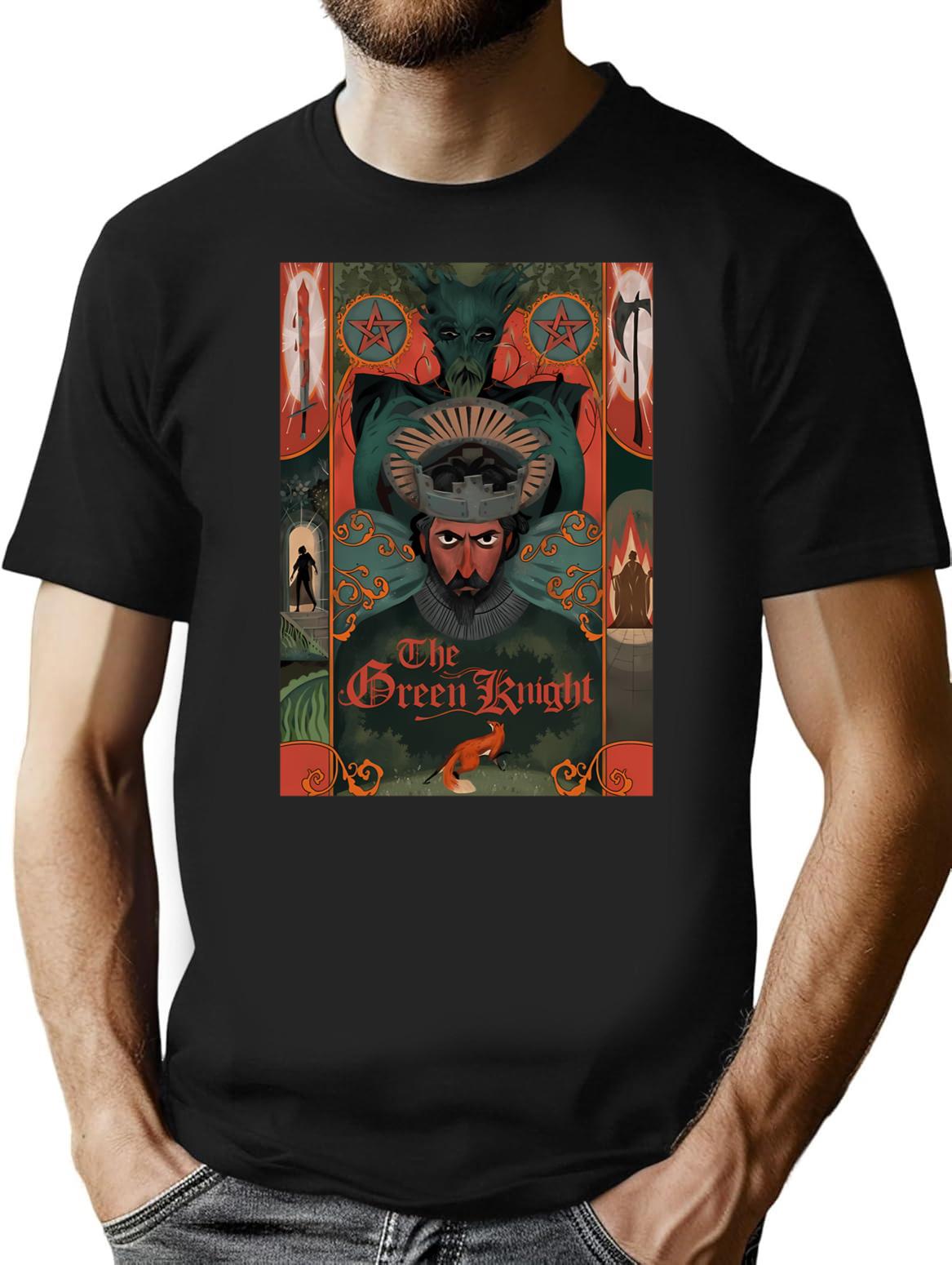 Day Gifts The Green Knight Cool Men Funny T-Shirt - Black