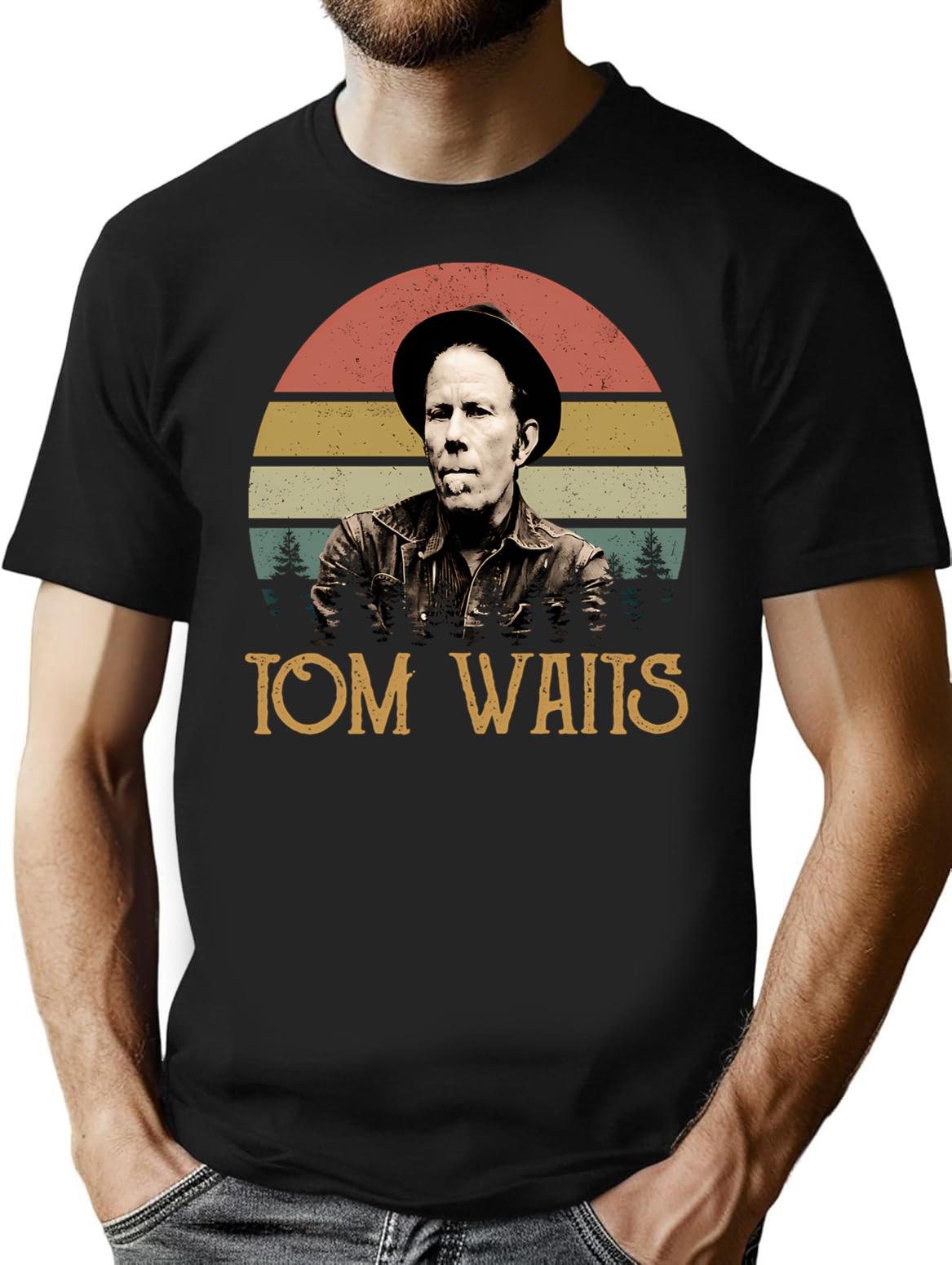 Day Gifts Tom Music Waits T-Shirt - Black