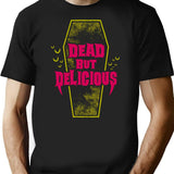 Dead But Delicious - Funny Goth Vampire Quote T-Shirt - Black