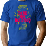 Dead But Delicious - Funny Goth Vampire Quote T-Shirt - Blue