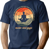 Deep Yoga And Music Life Quote Vintage - Meditation Soul Music Quotes For Yoga And Music Lovers T-Shirt - Navy
