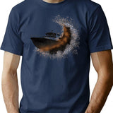 Degradation T-Shirt - Retro Graphic Tee for Men & Women - Navy