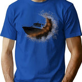Degradation T-Shirt - Retro Graphic Tee for Men & Women - Blue