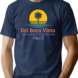 Del Boca Vista Retirement Community T-Shirt - Retro Graphic Tee for Men & Women - Navy
