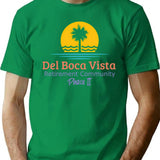 Del Boca Vista Retirement Community T-Shirt - Retro Graphic Tee for Men & Women - Green
