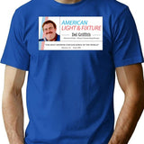 Del Griffith - Shower Curtain Ring Sales T-Shirt - Blue