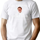 Del Griffith's - Shower Curtain Rings T-Shirt - White