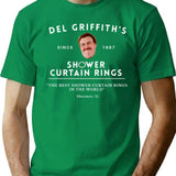 Del Griffith's - Shower Curtain Rings T-Shirt - Green